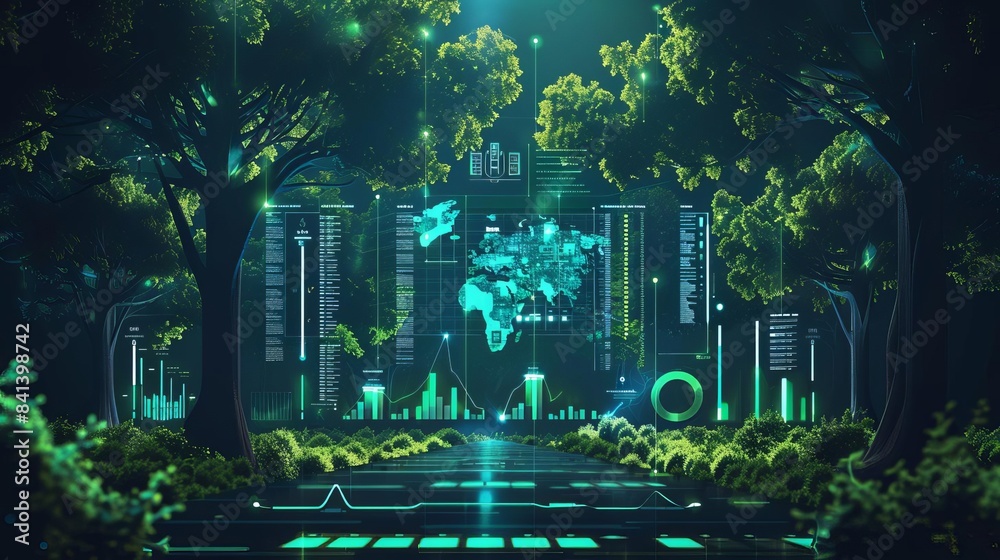 Data visualization on forest management and sustainability metrics ...