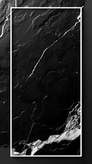 Poster - Minimalist Black and White Frame with Clean Lines on Plain Background