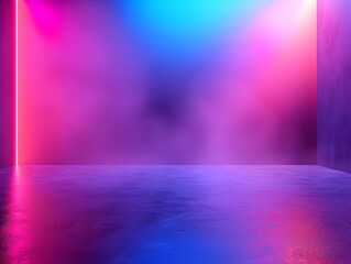 Poster - Vibrant Neon Gradient Backdrop for Futuristic Product Presentations and Concepts
