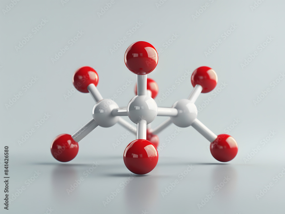 Molekula O2 Detailed 3D model of an oxygen molecule with atomic bonds Stock ...