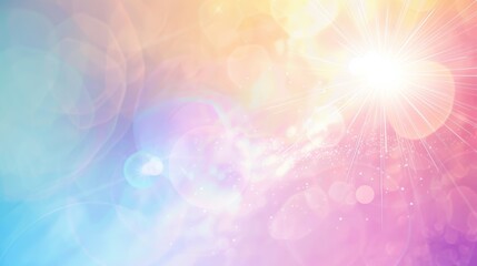 Poster - A pastel gradient background with a soft lens flare overlay, exuding a gentle and calming vibe.