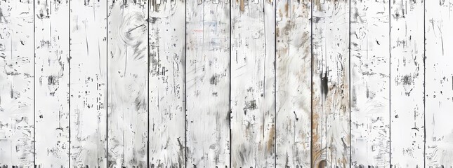 Poster - An old cracked white wooden board with a beautiful light texture.