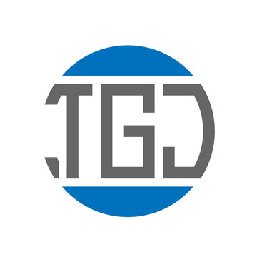 TGJ letter logo design on white background. TGJ creative initials circle logo concept. TGJ letter design.
