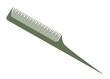 © GORBUSHA - Green comb for combing or creating a hairstyle. Professional hairdressing tool. Vector illustration for your design