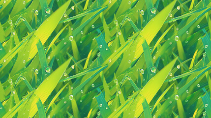 Close-up juicy seamless texture of 2D grass