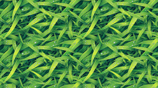 Close-up juicy seamless texture of 2D grass