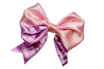 Wall Mural - Pink purple bow isolated on transparent background