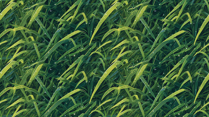 Sticker - Close-up juicy seamless texture of 2D grass