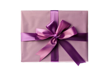 Wall Mural - Purple pink gift card isolated on transparent background