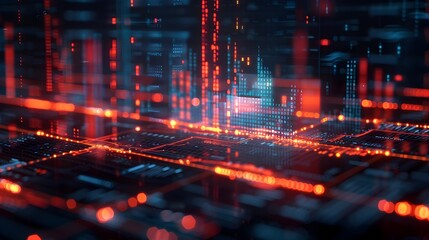 Poster - AI Driven Financial Trading Platform with Real Time Market Analysis and Futuristic Visual Elements