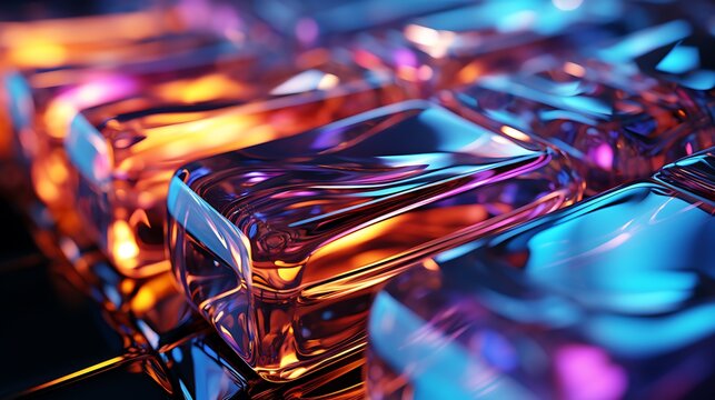 **Abstract glass texture, vibrant luminous colorful lighting, digital render- Image #3 @BAN ME?