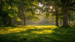 © standret - Sunlit forest in Knole Park, England during summer