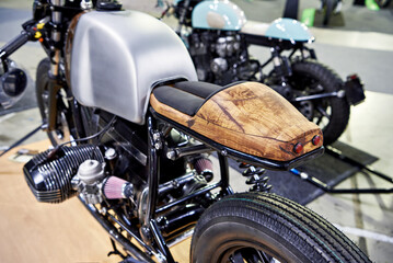 Wall Mural - Wooden seat custom motorcycle