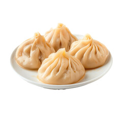 Wall Mural - Momo dumpling front view full length isolate on transparency background PNG