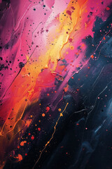 Poster - A background of fluorescent paint splashes under blacklight,