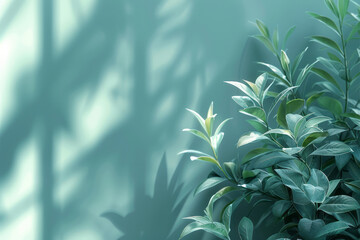 Poster - Gradient design transitioning from soft blue to mint green, perfect for calm and harmonious banner backgrounds,