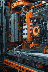 Aufkleber - Illustration of installing a solid-state drive into an expansion slot,