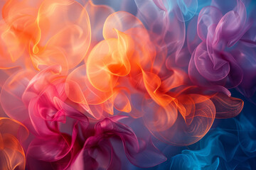 Poster - Light burst with vibrant colors creating a dynamic abstract design,