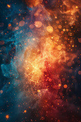 Poster - Abstract illumination with a vibrant and explosive burst of light,