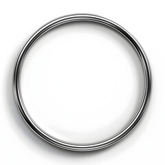 Poster - Minimalist Metallic Frame on Bright White Background for Abstract Concepts and Copy Space