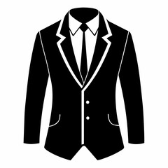 Wall Mural - Blazer black silhouette illustration