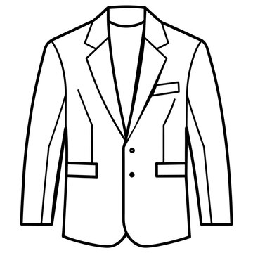 Blazer outline coloring book page line art drawing
