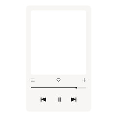 Poster - Png audio player screen frame, transparent design