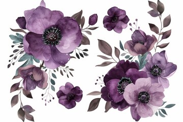 Wall Mural - Watercolor Floral Arrangement for Spring Decor Generative AI