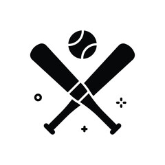 Sticker - baseball vector icon