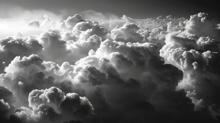 Wall Mural - Monochrome clouds