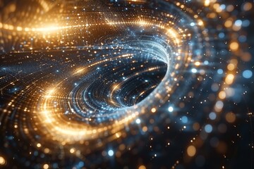 Wall Mural - A colorful, swirling vortex of light and color