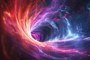 Wall Mural - A colorful, swirling vortex of light and color