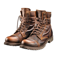 Wall Mural - pair of boots, isolated on transparent background Remove png, Clipping Path, pen tool 