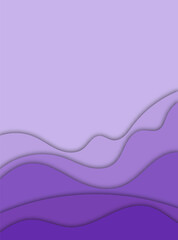 Poster - purple paper cut background with copy space for graphic design element. Eps10