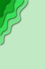 Poster - 3d abstract background from green paper cut shapes. vector design layout for business presentations,