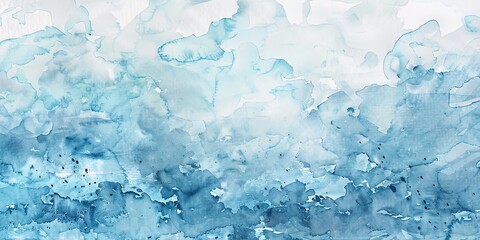 Wall Mural - Background with a light blue watercolour and texture paper