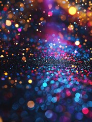 Poster - vibrant abstract background with colorful bokeh lights creating a festive and joyful atmosphere. ide