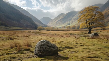 Wall Mural - the peacefulness of the valley with only the occasional sound of a sailing stone being dragged acros