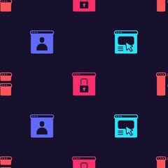 Poster - set ui or ux design, create account screen, secure your site with https, ssl and browser window on s