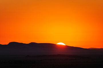 Wall Mural - Sunset in Namib desert in Namibia Africa