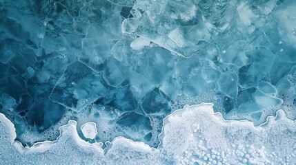 Wall Mural - the blue hue of the sea ice contrasts with the pristine white of the brinicle giving a mystical feel