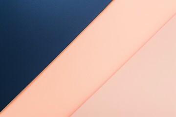 Poster - Abstract blue and pink paper background with diagonal lines, minimalist design, geometric shapes, and pastel colors. Perfect for creative projects