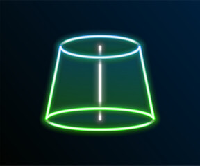 Poster - Glowing neon line Geometric figure icon isolated on black background. Abstract shape. Geometric ornament. Colorful outline concept. Vector