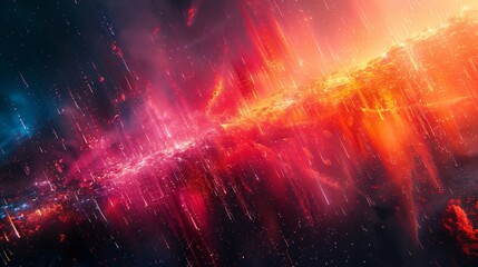 Wall Mural - abstract background red galaxy 