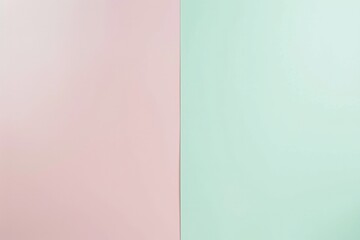 Poster - Minimalist background with pink and turquoise sides, creating a trendy contrast. Geometric pattern adds creativity. Bright colors for versatile designs. Blank canvas for your ideas
