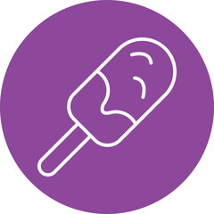 Sticker - Ice cream line circle icon