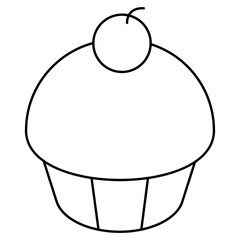 Wall Mural - Perfect design icon of cupcake