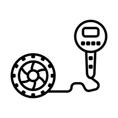 Poster - Air pump line icon