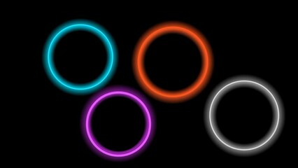 Wall Mural - rotating colorful circles