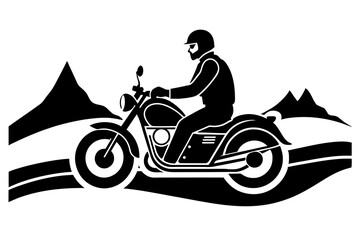 Wall Mural - vintage motorcycle silhouette vector illustration